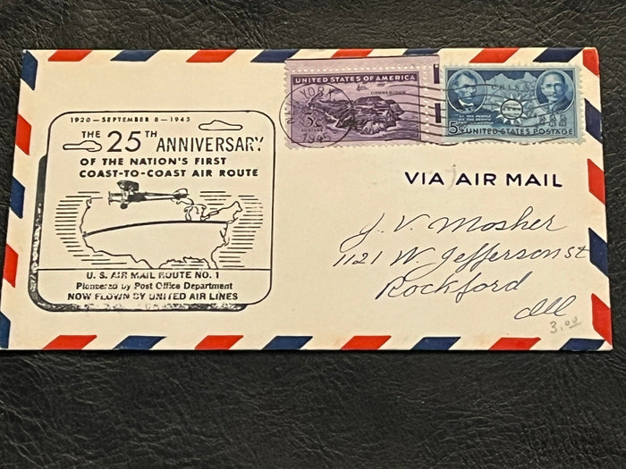 25th Anniversary of the Nation's First Coast to Coast Air route = 1945