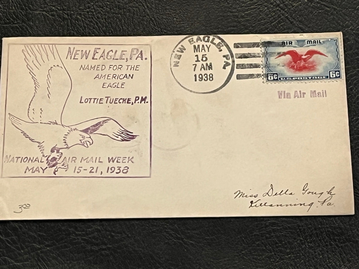 National Air Mail Week - New Eagle, Pa. 1938 cache