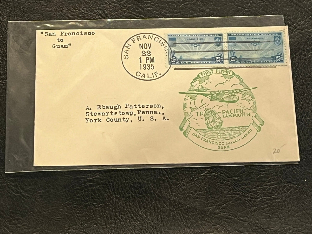 San Francisco to Guam First flight cover. 1935