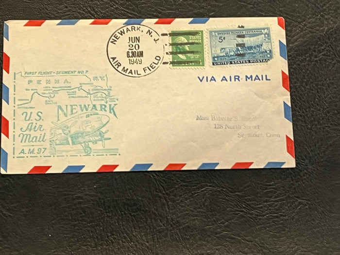 First flight - Newark, N.J. - Air Mail field - 1949