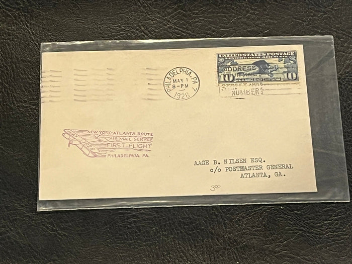 First Air Mail Service - New York - Atlanta route 1928