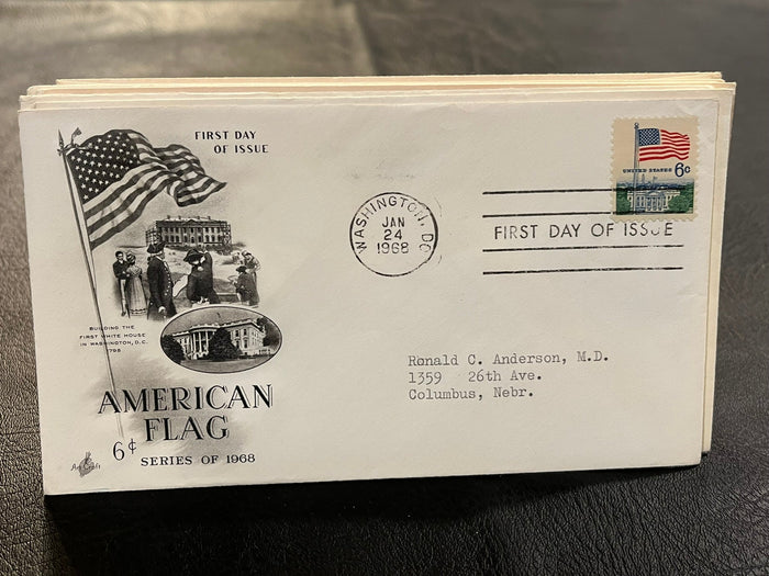 American Flag - Series of 1968 FDC