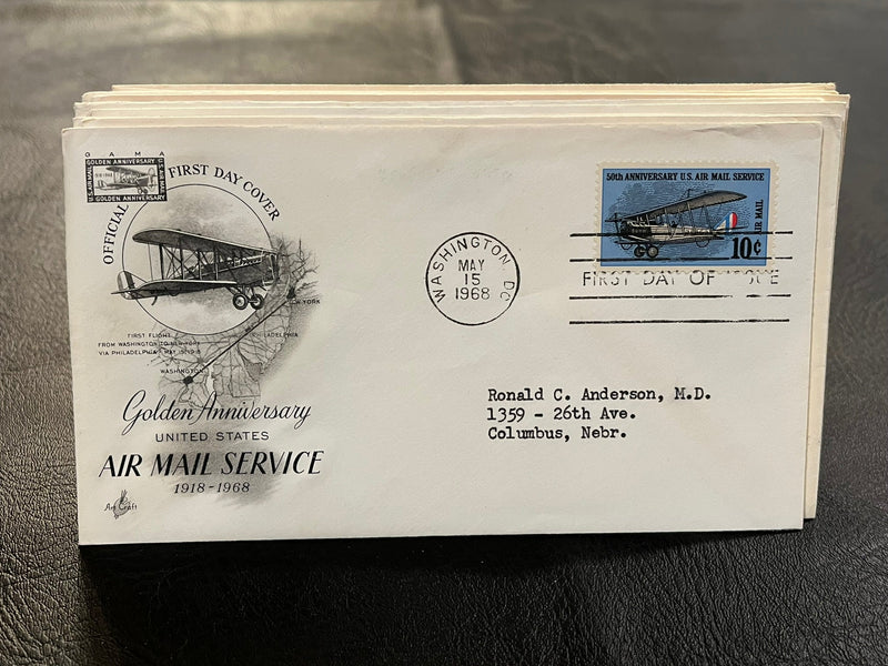 Golden Anniversary of Air Mail Service FDC