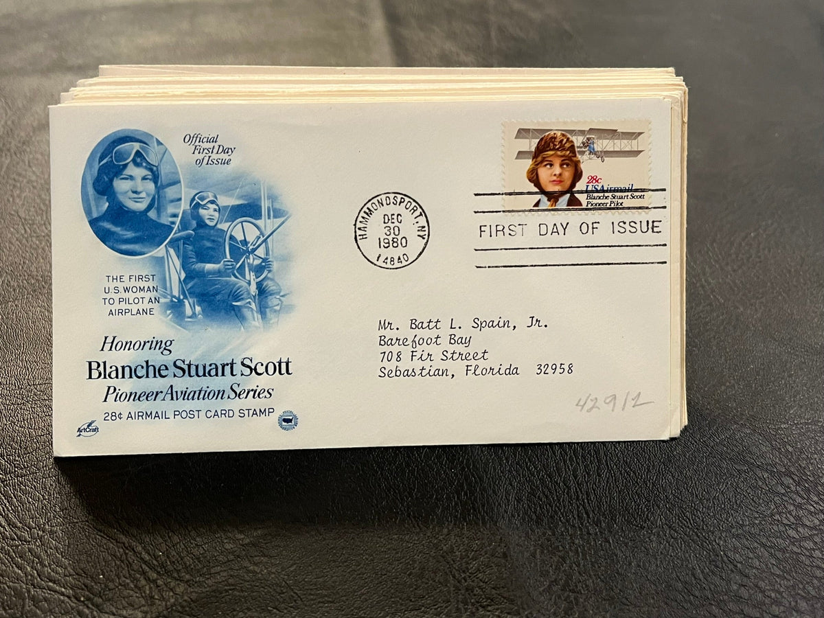 Blanche Scott - First Woman Pilot FDC