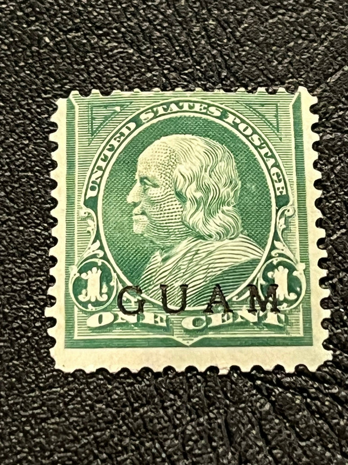 G1 1c Franklin Guam overprint.