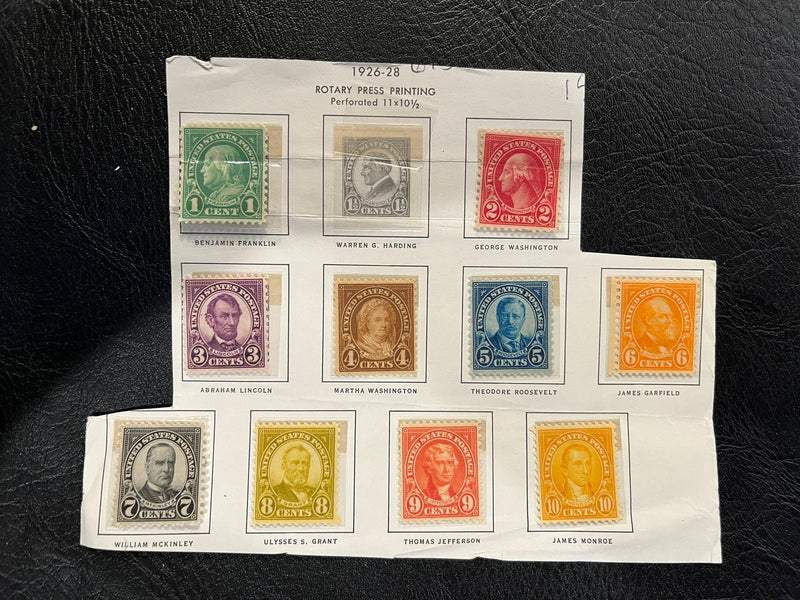 #632 1926 Rotary Stamps set (10)