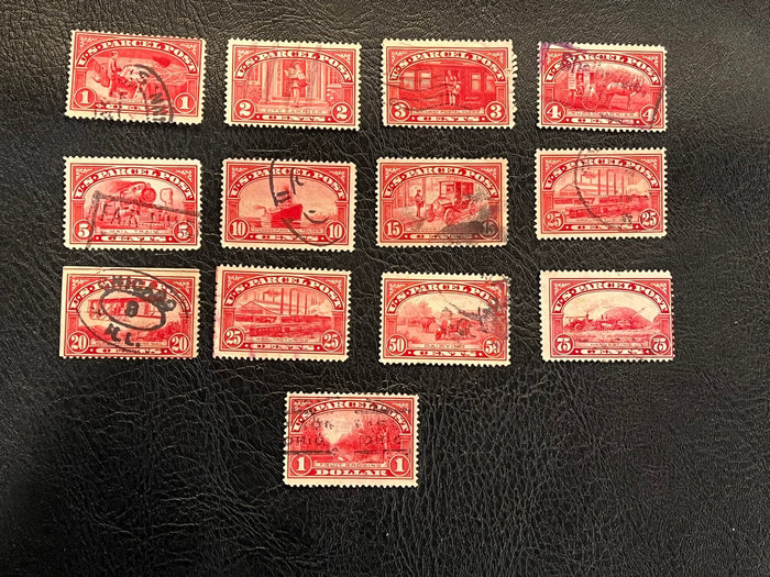 Q1-12   1912-133 Parcel Post Stamps set (12)