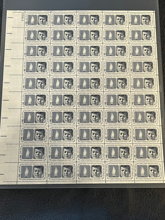 #1246 - 1964 5c John Fitzgerald Kennedy Memorial Sheet Set