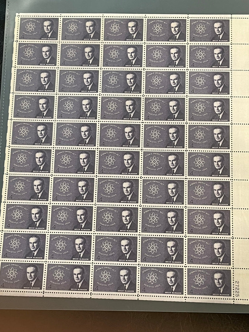 #1200 - 1962 4c Senator Brian McMahon Mint Sheet