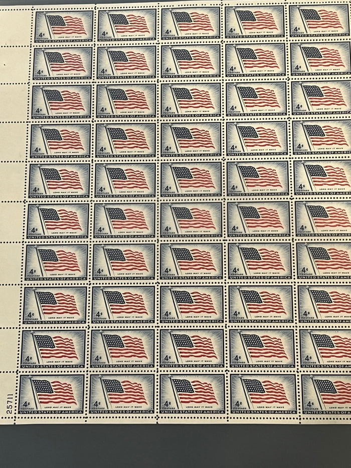 4c Long May It Wave Flag Stamp Mint Sheet