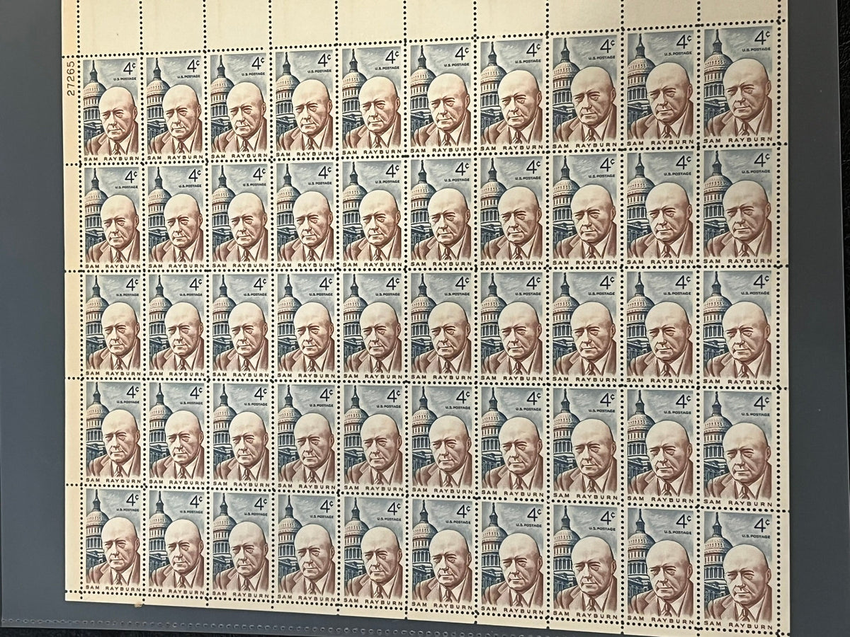 #1202 - 1962 4c Sam Rayburn Mint Sheet