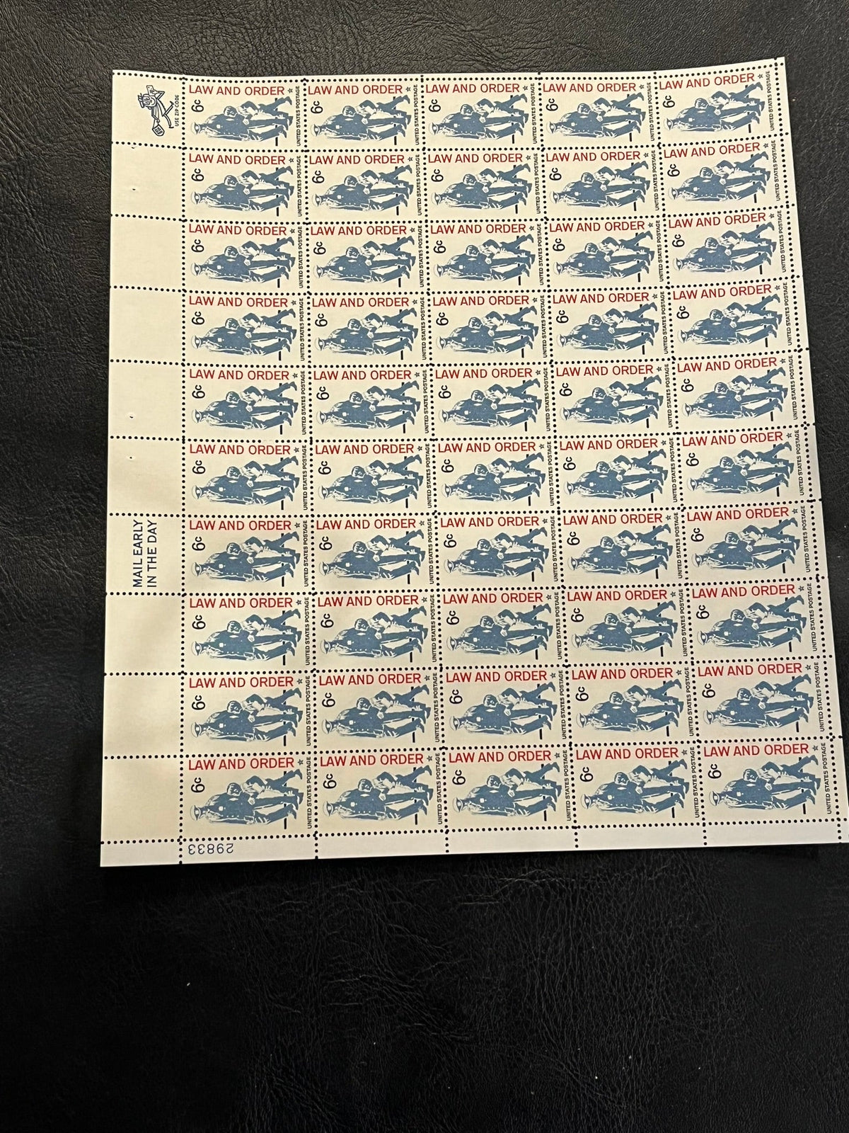 #1343 - 1968 6c Law and Order Mint Sheet