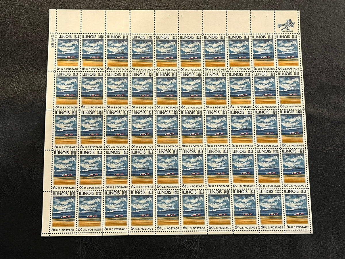 #1339 - 1968 6c Illinois Statehood Mint Sheet