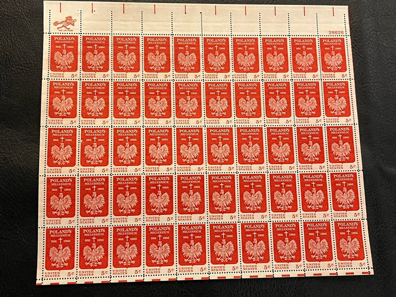 1966 Poland's Millenium - 5c Mint Sheet