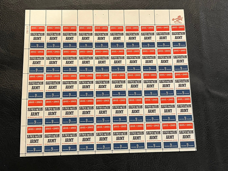 #1267 - 1965 5c Salvation Army Mint Sheet