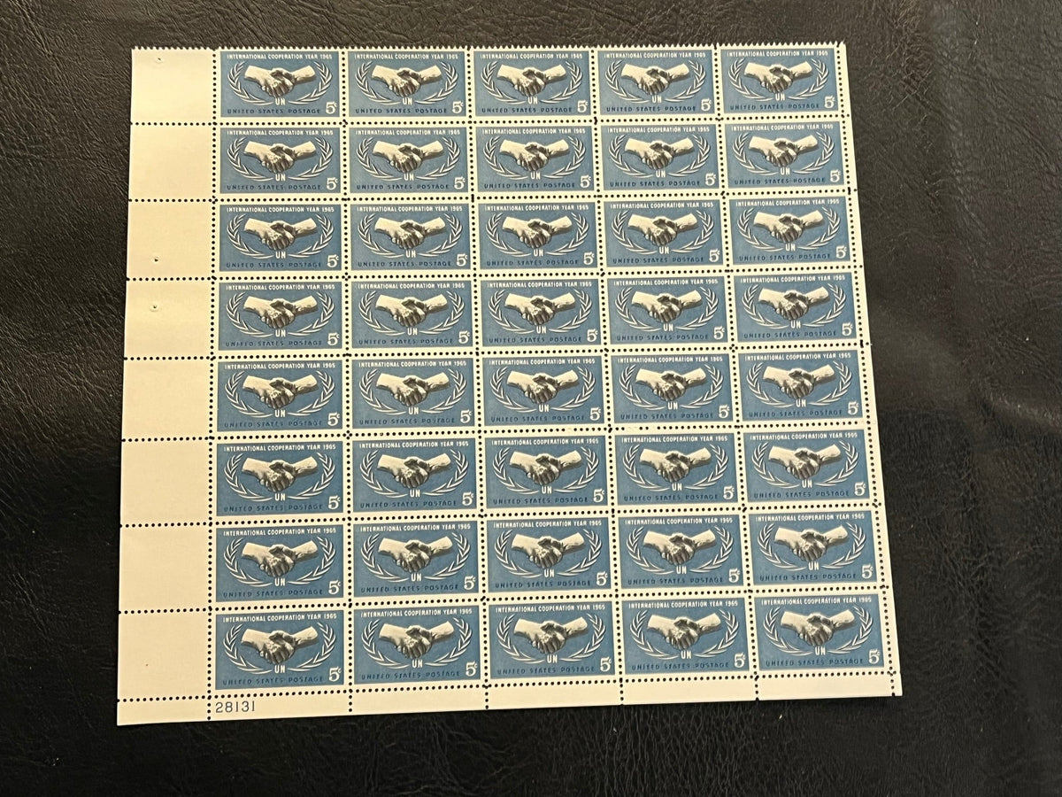 #1266 - 1965 5c International Cooperation Year MInt Sheet