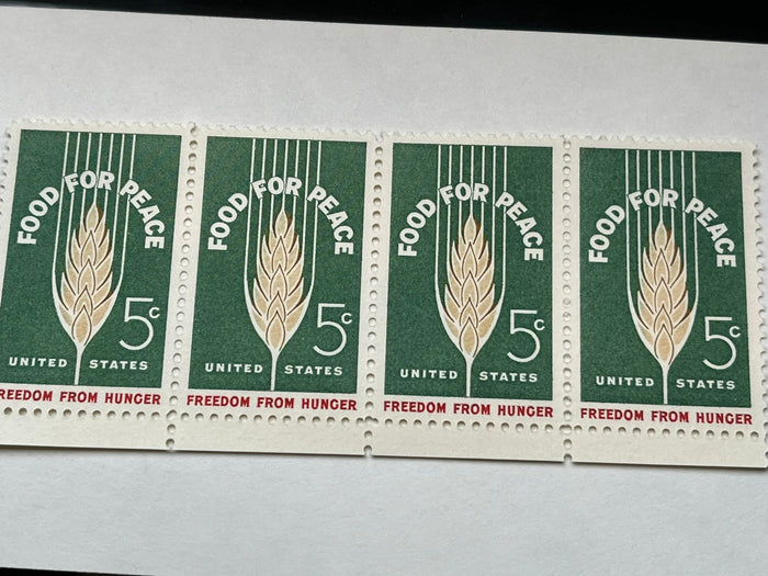 #1231 - 1963 5c Food for Peace, Freedom from Hunger (8 stamps included)