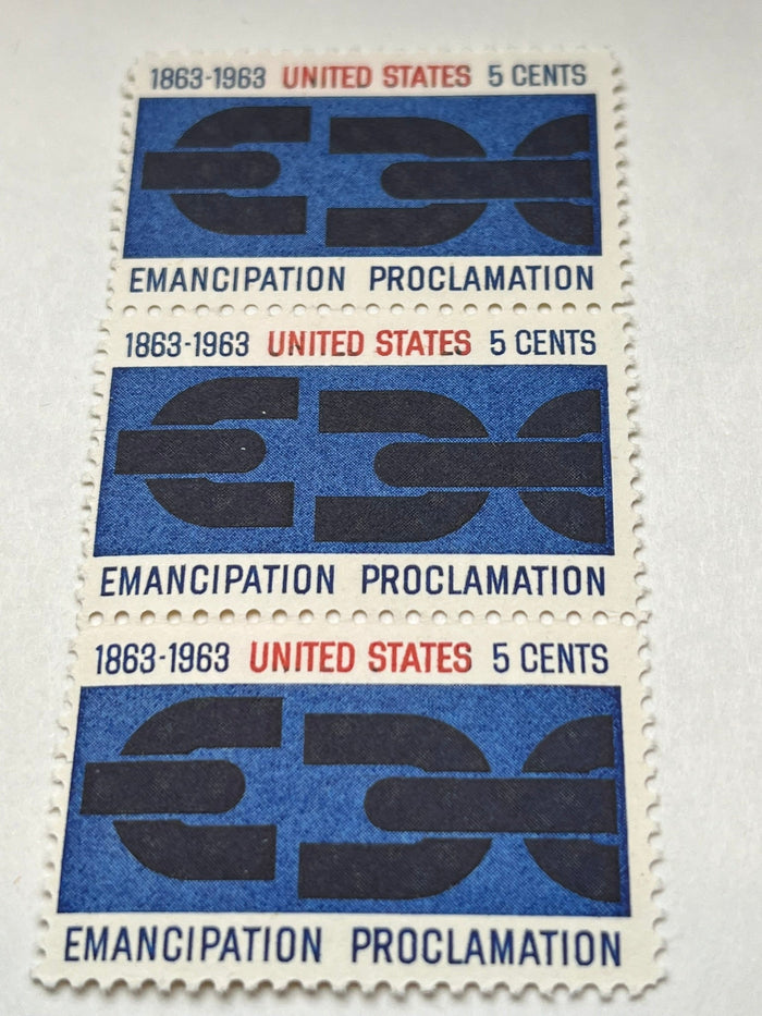 #1233 - 1963 5c Emancipation Proclamation (12 individual stamps included)