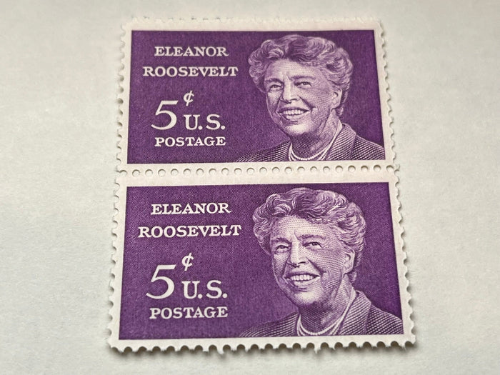 #1236 - 1963 5c Eleanor Roosevelt (10 individual mnh stamps included)