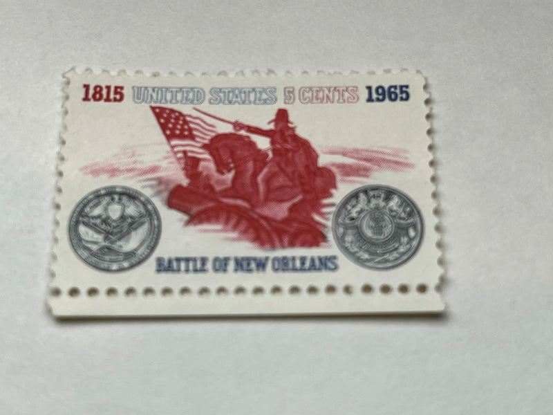 #1261 - 1965 5c Battle of New Orleans (2 imnh stamps included)