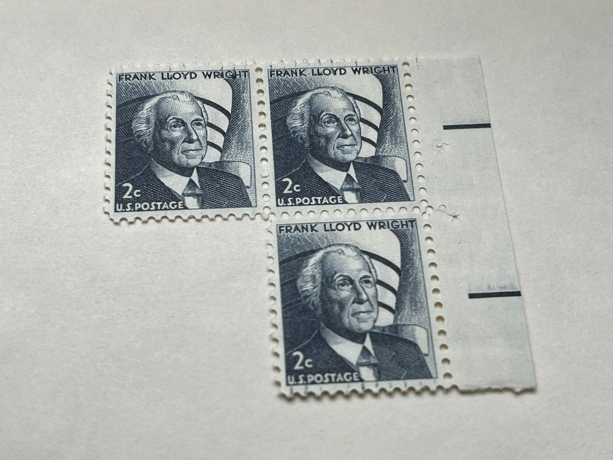 #1280- 1966 2c Prominent Americans : Frank Lloyd Wright (3 mnh stamps included)