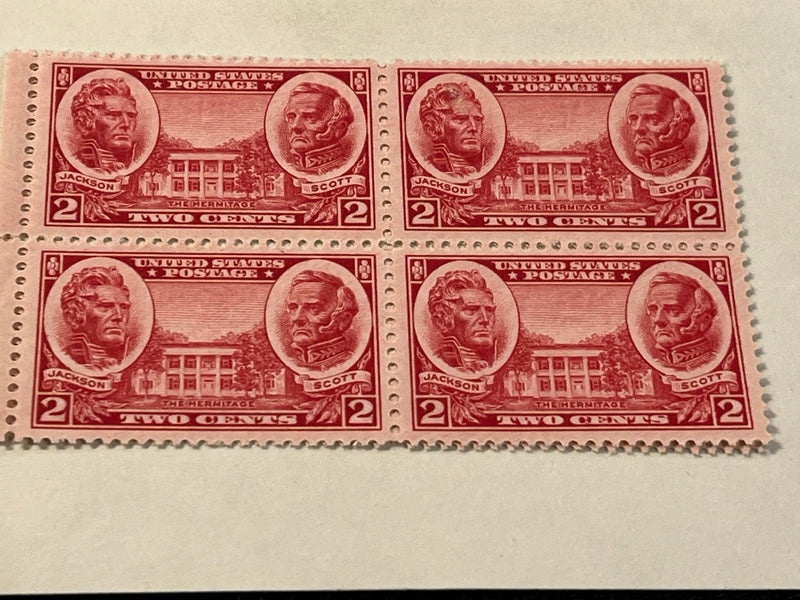 #786 - 1937 2c Army and Navy: Jackson and Scott