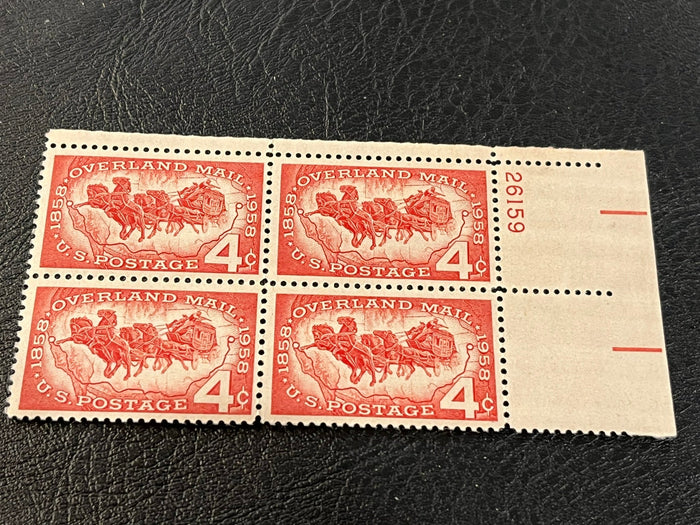 #1120 - 1958 4c Overland Mail