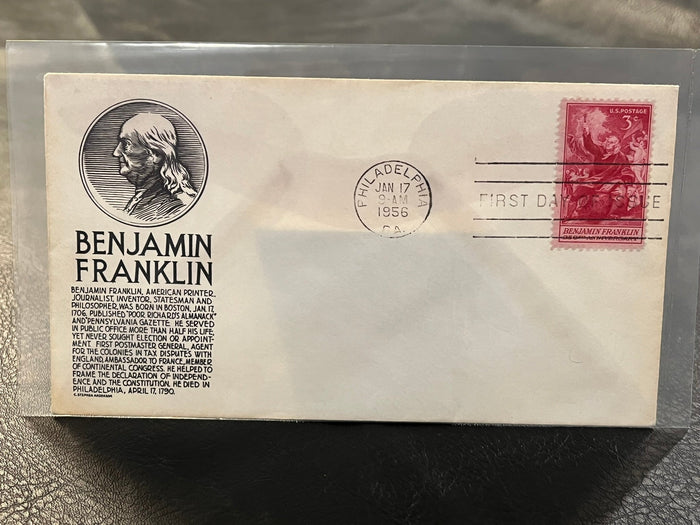 Benjamin Franklin FDC. 1956