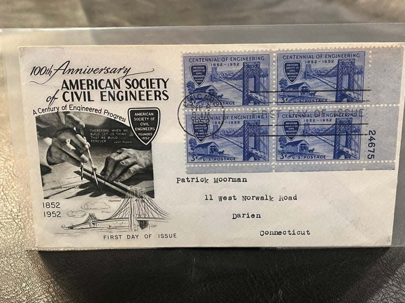 American Society of Civil Engineers FDC. Fleetwood cachet.