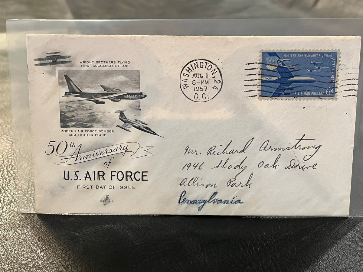 50th Anniversary of U.S. Air Force FDC. Art Craft Cachet.