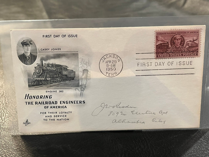 Honoring Railroad Engineers of America. Art Craft Cachet. FDC.