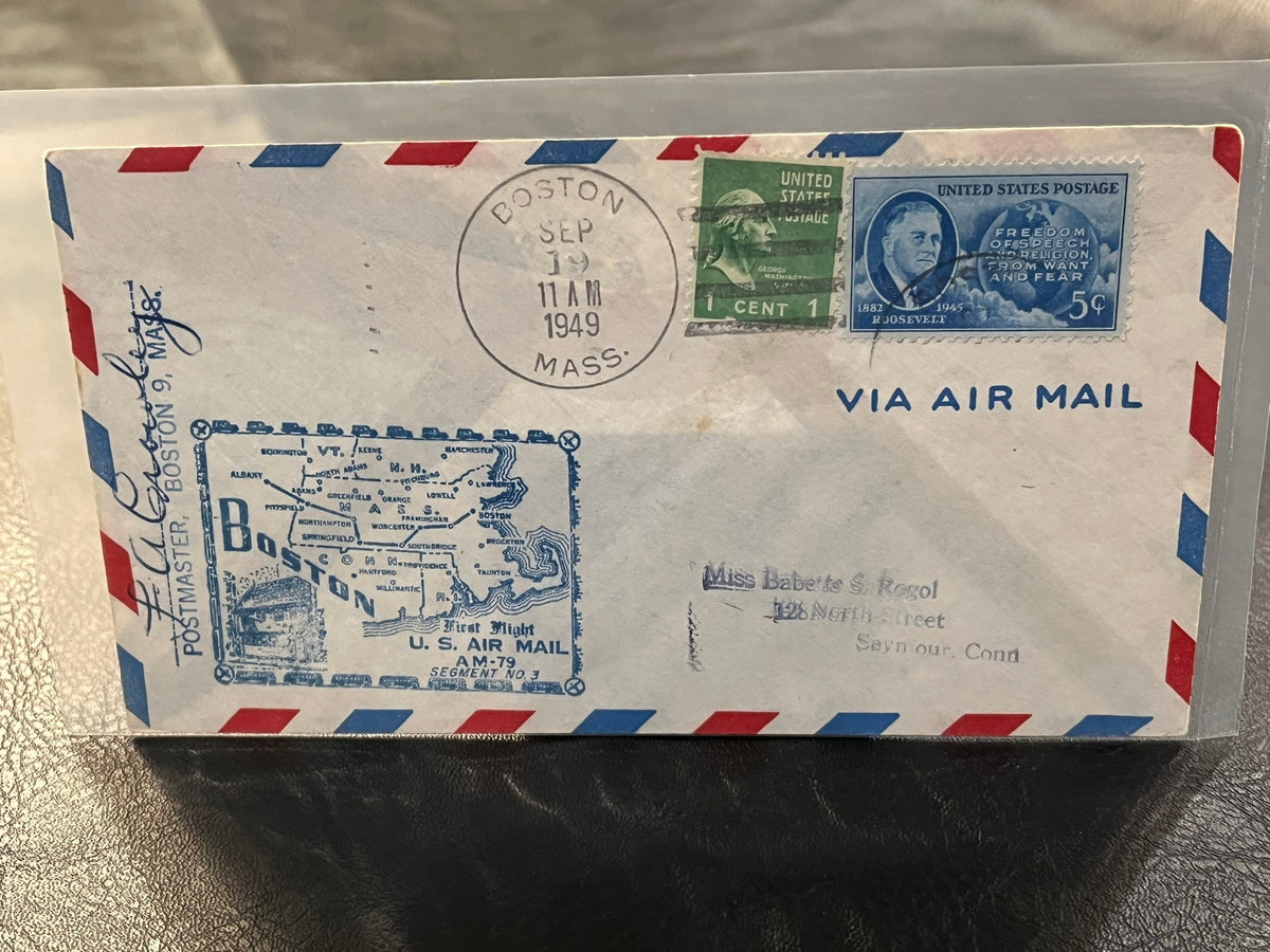 First Air Mail Flight - Boston - Albany. 1949