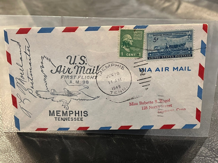 First Air Mail Flight. Memphis - Atlanta. 1949