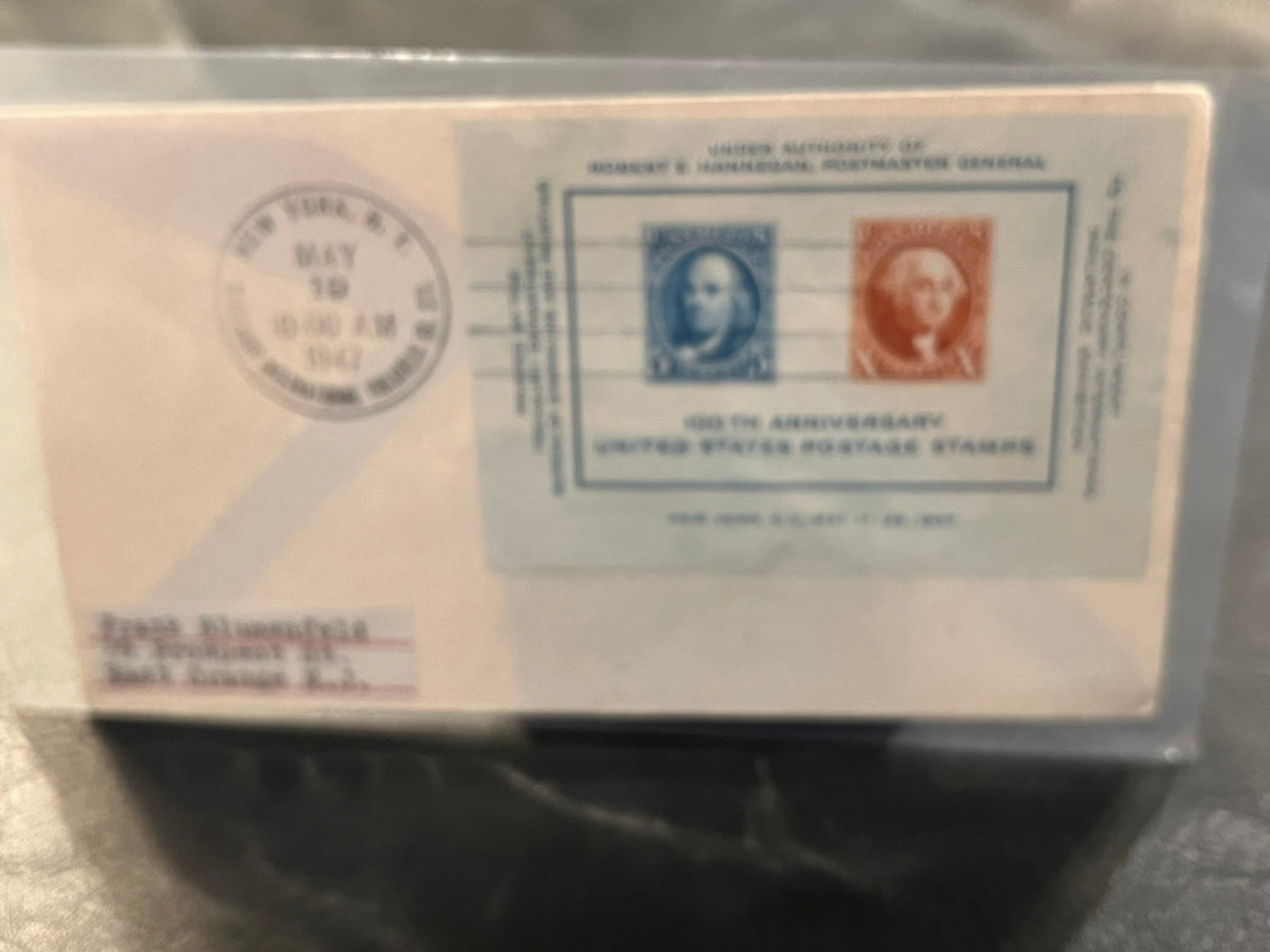 100th Anniversary United States Postage Stamps. 1947