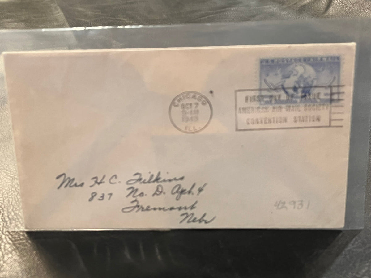 15c Air Mail. FDC. American Air Mail Sopciety Convention Station Cancel. 1949