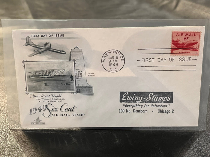 6c Air Mail FDC. Art Craft cachet. 1949