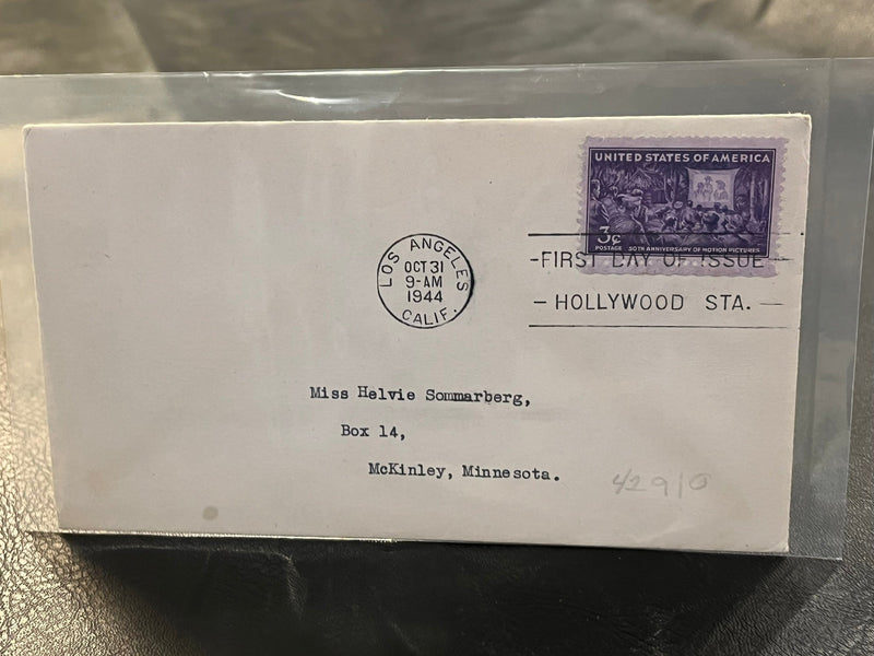 50th Anniversary of Motion Pictures FDC. 1944