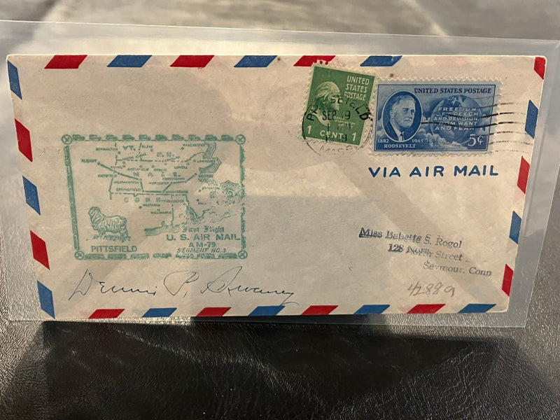 First Air Mail flight - Pittsfield - Albany, N.Y. 1949