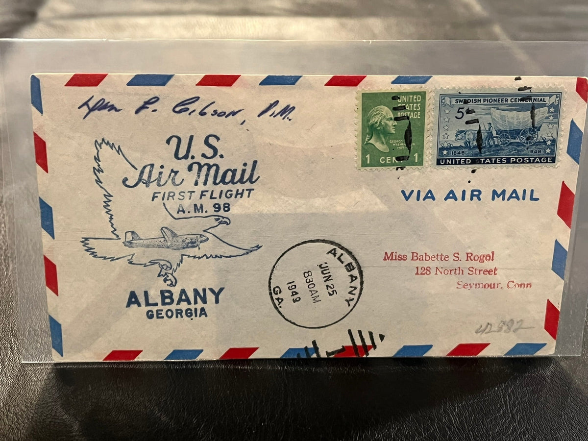 First Air Mail flight - Albany Ga. - Jacksonville, Fla. 1949