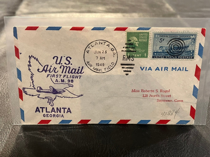 First Air Mail flight - Atlanta, Ga. - Jacksonville, Fla.