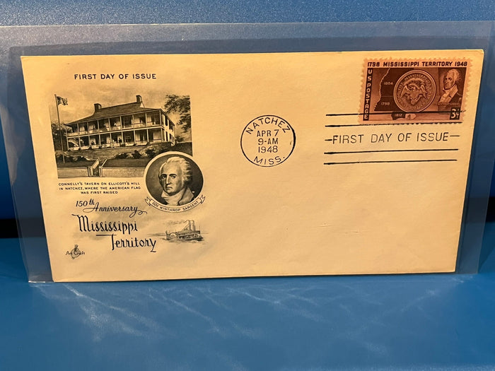 Mississippi Territory 150th Anniversary FDC. Art Craft cachet.