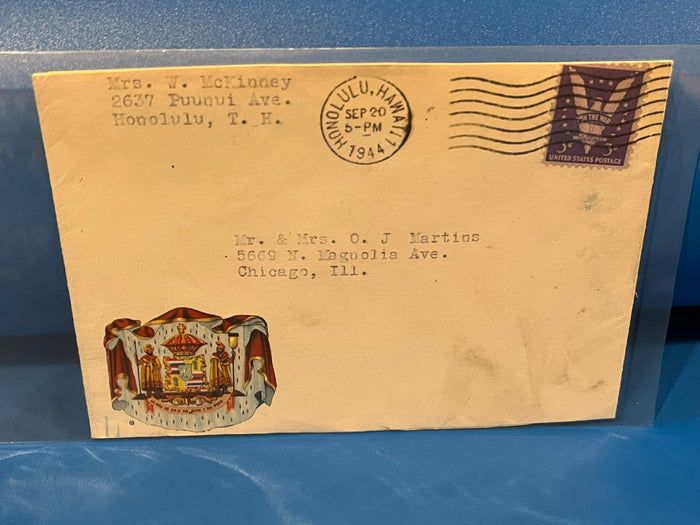 WWII Honolulu cancelled letter