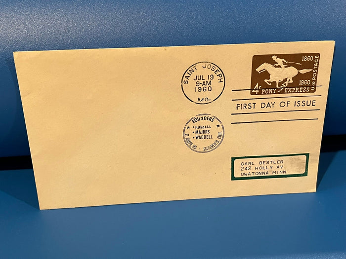 Pony Express FDC. 1960