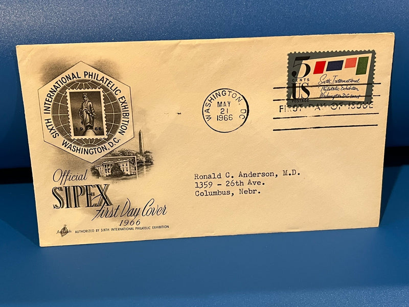 SIPEX First Day Cover. Art Craft cachet. 1966