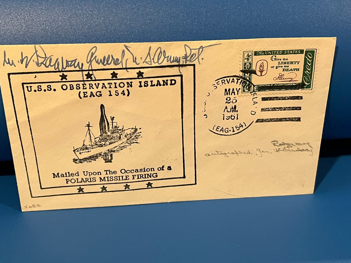 U.S.S. Observation Island (EAG 154) - Mailed upon the occasion of a Polaris Missile firing.