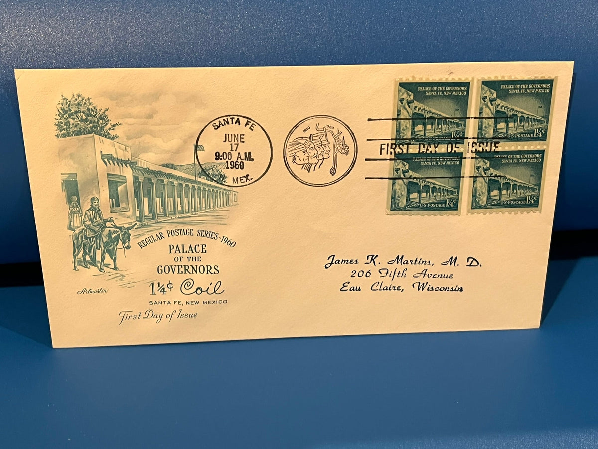 Palace of the Governor - New Mexico. FDC. 1960