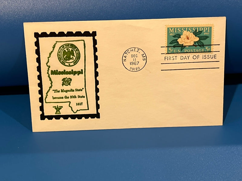 Mississippi 150th Anniversary FDC. Lone Star cachet. 1967