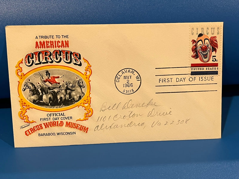 Circus World Museum FDC. Fleetwood cachet. 1966