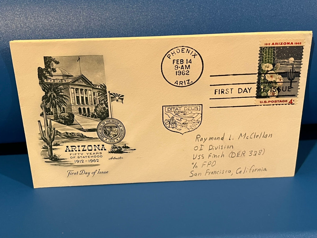 Arizona 50th Anniversary FDC. Artmaster cachet.