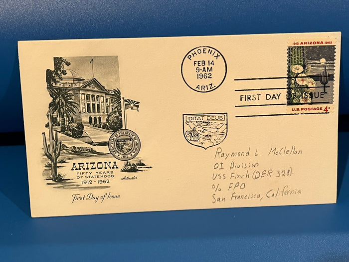 Arizona 50th Anniversary FDC. Artmaster cachet. - 1